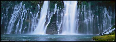 Wide waterfall, Burney Falls State Park. California, USA