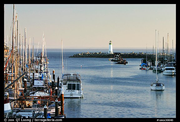 Harbor,  late afternoon. Santa Cruz, California, USA