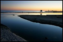 Twin Lakes State Beach, sunset. Santa Cruz, California, USA