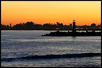 Lighthouse at sunset. Santa Cruz, California, USA (color)