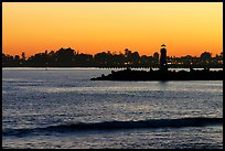 Lighthouse at sunset. Santa Cruz, California, USA