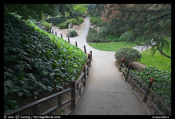 Alley in Japanese Friendship Garden. San Jose, California, USA