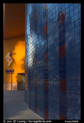 Tech Museum of Innovation entrance, late afternoon. San Jose, California, USA