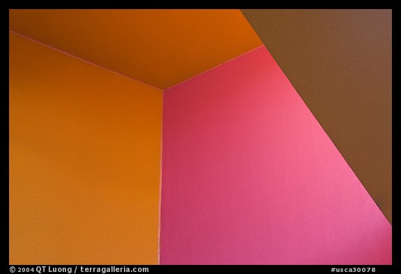 Corner detail, Technology Museum. San Jose, California, USA (color)