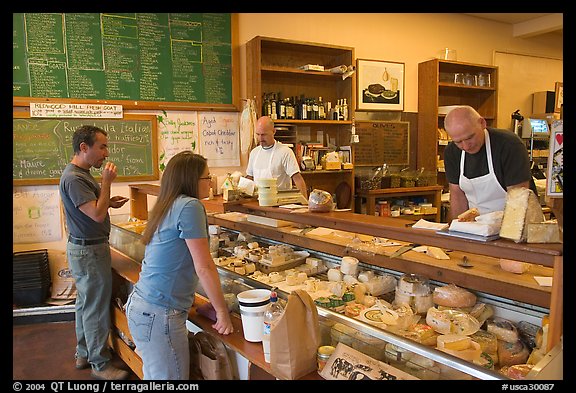 Shopping at the Cheese Board. Berkeley, California, USA