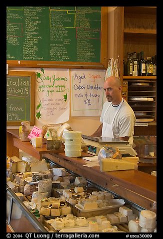 The Cheese Board, famous cheese cooperative. Berkeley, California, USA (color)