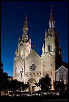 St Peter and Paul Church at night, Washington Square,. San Francisco, California, USA ( color)