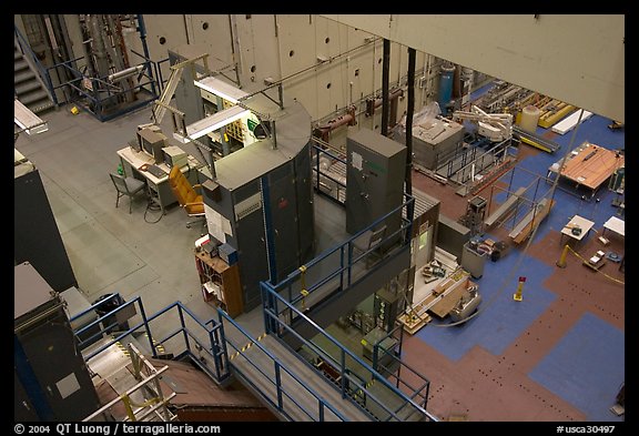 Command terminals and detector room, Stanford Linear Accelerator. Stanford University, California, USA