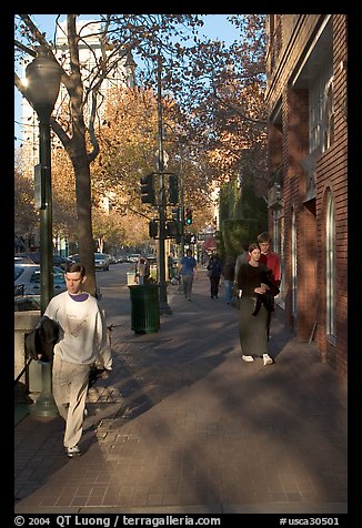 University avenue, the main street. Palo Alto,  California, USA (color)