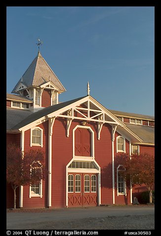 Red Barn, late afternoon. Stanford University, California, USA (color)