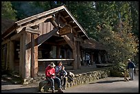 Park headquarters, afternoon. Big Basin Redwoods State Park,  California, USA (color)