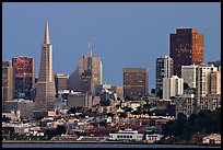 Skyline at dusk. San Francisco, California, USA (color)