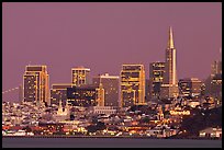 Skyline at dusk. San Francisco, California, USA (color)