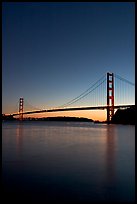 Golden Gate Bridge, sunset. San Francisco, California, USA ( color)