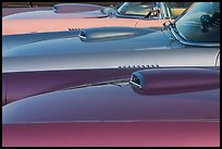 Beautifully painted thunderbird cars. Santa Cruz, California, USA