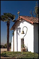 Facade and bell, Mission Nuestra Senora de la Soledad. California, USA