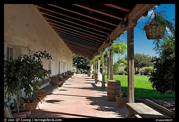 Corridor, Mission Nuestra Senora de la Soledad. California, USA
