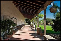 Corridor, Mission Nuestra Senora de la Soledad. California, USA (color)