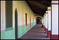 Corridor, Mission San Miguel Arcangel. California, USA