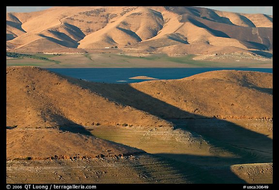 Hills in summer and San Luis Reservoir. California, USA