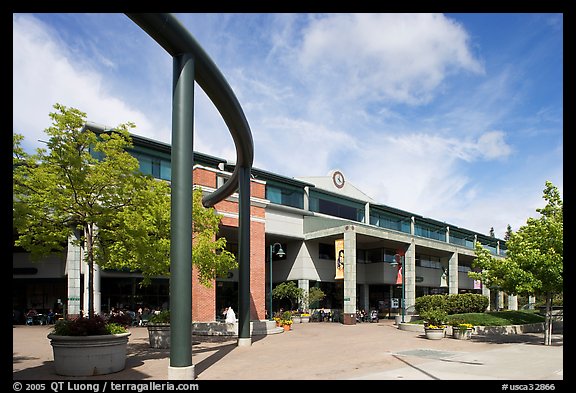 Menlo Center, afternoon. Menlo Park,  California, USA (color)
