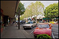 Ferarri on Santa Cruz avenue. Menlo Park,  California, USA (color)