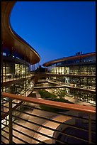 James Clark Center, home to multidisciplinary  program in biology, dusk. Stanford University, California, USA (color)