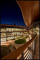 Newly constructed James Clark Center for research in biology, night. Stanford University, California, USA (color)