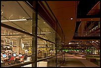 Laboratories in the James Clark Center at night. Stanford University, California, USA