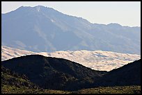 Hills, Kelso Dunes, and Granit Moutains from a distance. Mojave National Preserve, California, USA