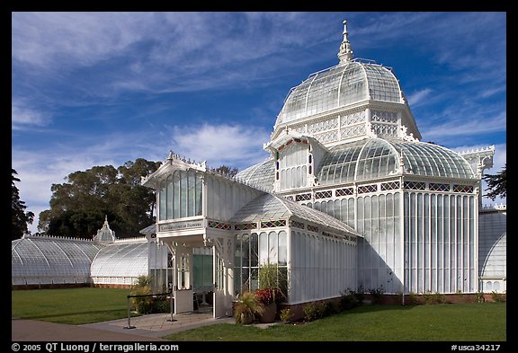 Facade of the renovated Conservatory of Flowers. San Francisco, California, USA