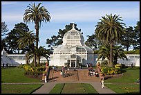 Conservatory of Flowers and lawn, afternoon. San Francisco, California, USA