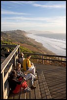 Enjoying sunset from the observation platform at Fort Funston. San Francisco, California, USA