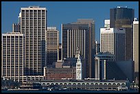 Skyline and Ferry Building building. San Francisco, California, USA