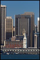 Embarcadero and Ferry Building. San Francisco, California, USA ( color)
