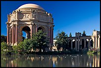 Rotunda and colonades, Palace of Fine Arts, morning. San Francisco, California, USA (color)