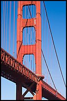 Golden Gate Bridge pillar. San Francisco, California, USA (color)