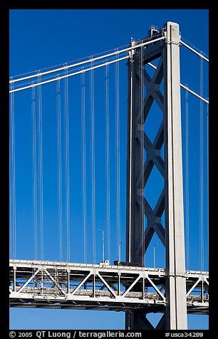 Pillar of Bay Bridge. San Francisco, California, USA (color)