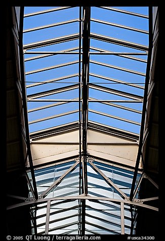 Glass roof of the Ferry building. San Francisco, California, USA