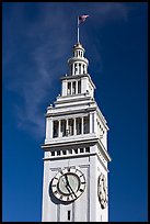 Clock tower of the Ferry building, 204 foot tall. San Francisco, California, USA ( color)