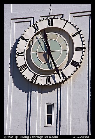 Big clock on the Ferry building. San Francisco, California, USA