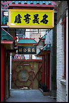 Narrow alley in Chinatown. San Francisco, California, USA (color)