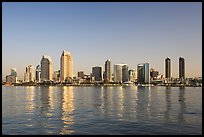 San Diego skyline from Coronado, early morning. San Diego, California, USA