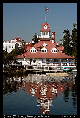 Boathouse restaurant, Coronado. San Diego, California, USA (color)