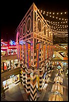 Palazzo in Horton Plaza at night. San Diego, California, USA ( color)