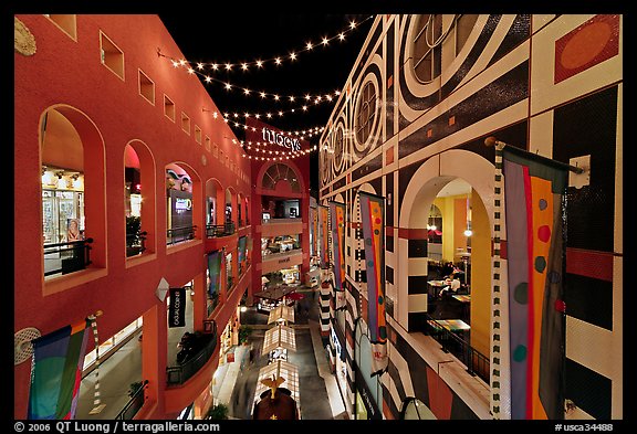Horton Plaza shopping center, designed by Jon Jerde. San Diego, California, USA (color)