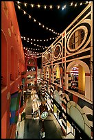 Westfield Shoppingtown Horton Plaza at night. San Diego, California, USA