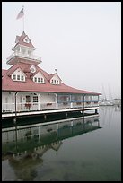 Historic Coronado Boathouse. San Diego, California, USA (color)