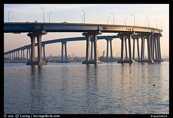 Span of the Bay Bridge, Coronado. San Diego, California, USA (color)