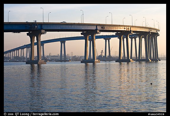 Span of the Bay Bridge, Coronado. San Diego, California, USA